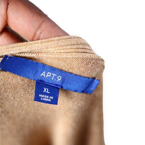 APT. 9 Tan Pullover Knit Sweater Brown XL - Picture 3 of 9